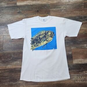 VINTAGE 90'S  FISH PRINT SHORT SLEEVE T-SHIRT SIZE XL